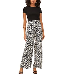 Vince Camuto Women's Printed Pull-On Wide-Leg Pants