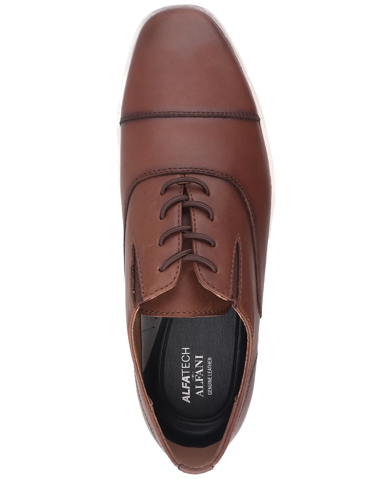 Alfani Men's Callowayy Leather Lace-Up Cap-Toe Sneakers, Exclusively at Macy's