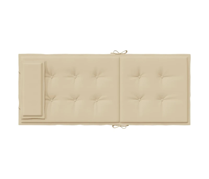 Highback Chair Cushions 2 pcs Beige Oxford Fabric