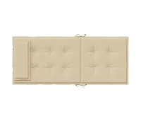 Highback Chair Cushions 2 pcs Beige Oxford Fabric