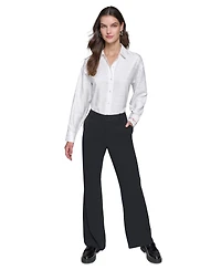 Karl Lagerfeld Paris Women's Bootcut High-Rise Pants