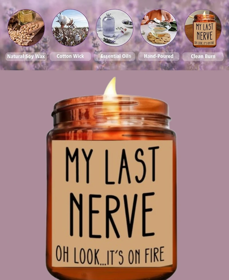 Lovery "My Last Nerve" Lavender Scented Soy Wax Candle, 10 oz.