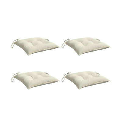 vidaXL Chair Cushions 4 pcs Cream White 19.7"x19.7"x2.8" Oxford Fabric