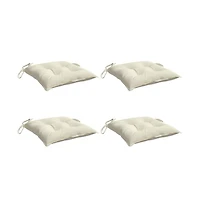 vidaXL Chair Cushions 4 pcs Cream White 19.7"x19.7"x2.8" Oxford Fabric