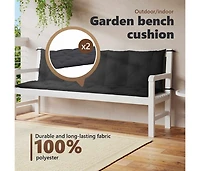 Garden Bench Cushion 70.9"x(19.7"+19.7")x2.8" Oxford Fabric