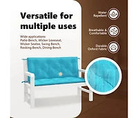 Garden Bench Cushions 2pcs Turquoise 47.2"x19.7"x2.8" Fabric