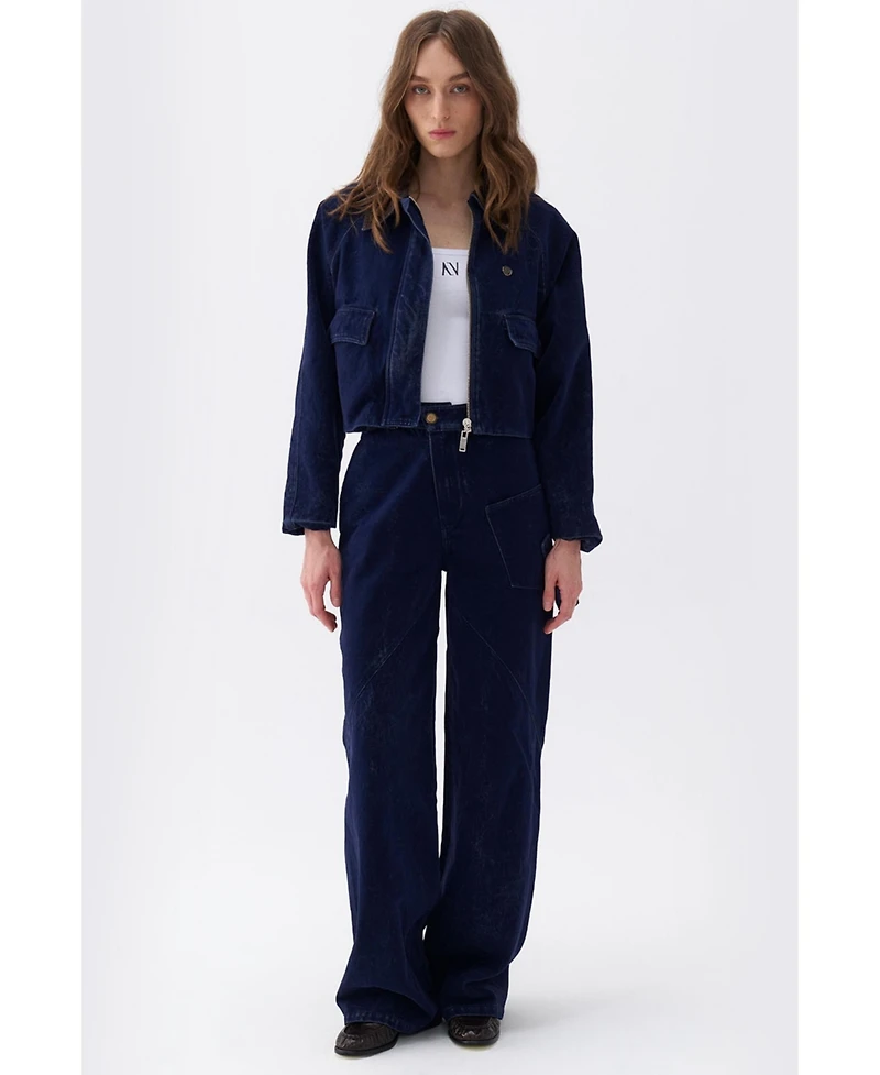 Nocturne Women's High Waist Velvet Pants
