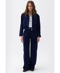 Nocturne Women's High Waist Velvet Pants