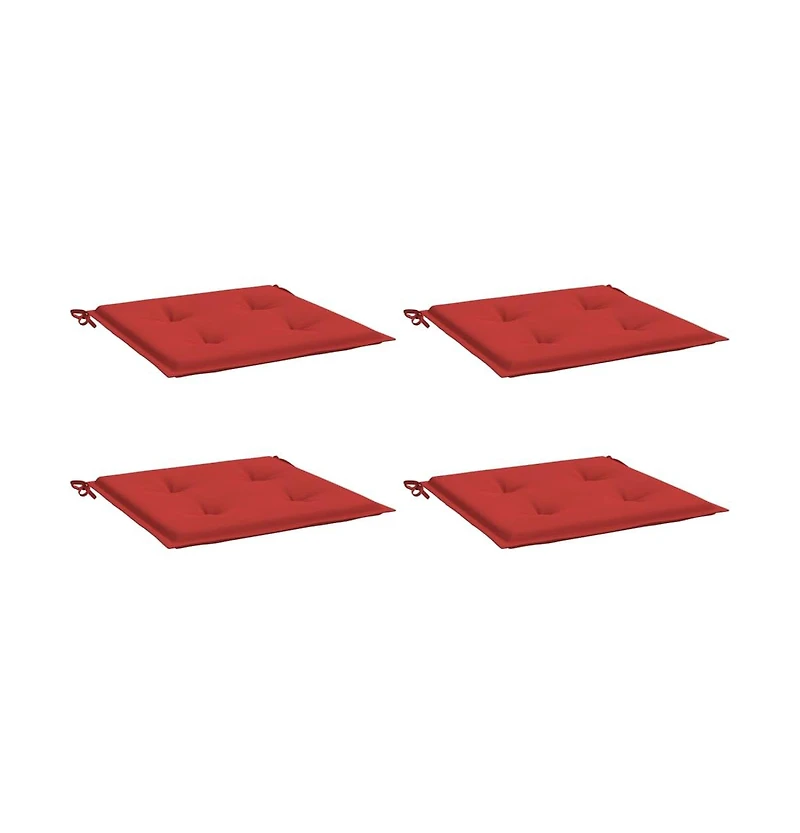 Garden Chair Cushions 4 pcs Red 19.7"x19.7"x1.6" Oxford Fabric