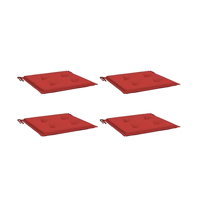 Garden Chair Cushions 4 pcs Red 19.7"x19.7"x1.6" Oxford Fabric