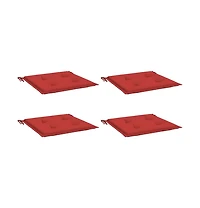 Garden Chair Cushions 4 pcs Red 19.7"x19.7"x1.6" Oxford Fabric