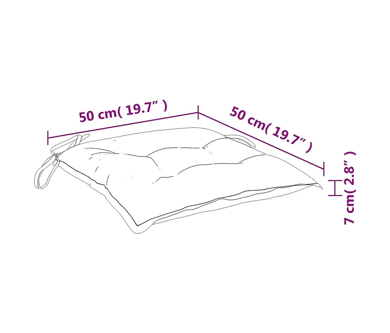 vidaXL Chair Cushions 6 pcs Bright Green 19.7"x19.7"x2.8" Oxford Fabric