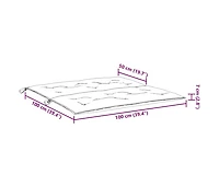 Garden Bench Cushion Beige 39.4"x(19.7"+19.7")x2.8" Oxford Fabric