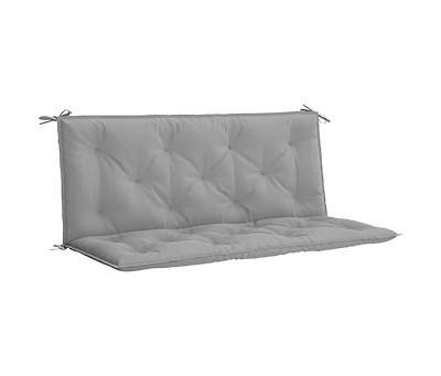 Garden Bench Cushion Gray 47.2"x(19.7"+19.7")x2.8" Oxford Fabric