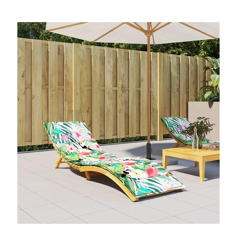vidaXL Sun Lounger Cushion Multicolor Oxford Fabric