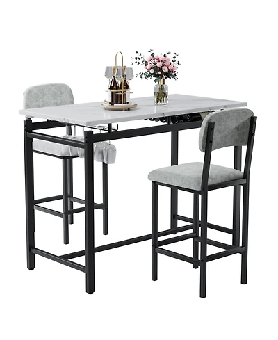 Kitchen Table Set with Dining Table and Chairs for 2 for Cozy Dining Space