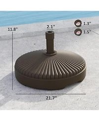 Outsunny Round Patio Umbrella Base Umbrella Sd, /Water Filled,