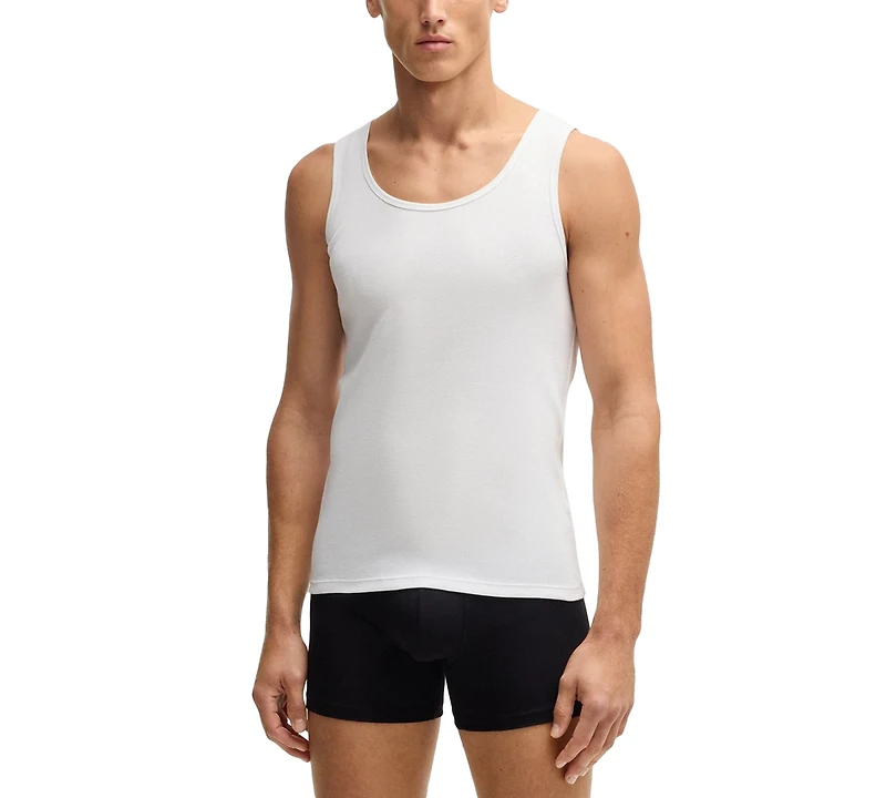 Boss by Hugo Boss Men's 3-Pack Classic Ribbed Tank Tops