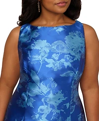 Aidan by Mattox Plus Jacquard Fit & Flare Midi Dress