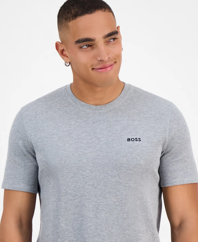 Boss by Hugo Men's Waffle-Knit Sleep T-Shirt