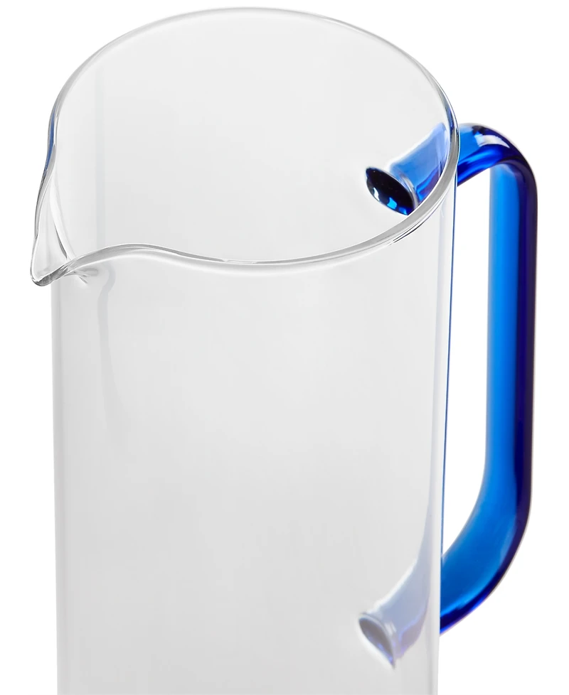 The Cellar Blue Handle Glass Pitcher, Exclusively at Macy's