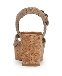 Blowfish Malibu Women's Aric Square Peep Toe Strappy Wedge Sandals