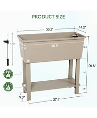 Aoodor Malysha Outdoor Elevated Planter (Set of 3) See More by Winston Porter
