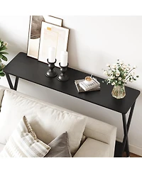 gaomon Side Table, 41.3" Narrow Console Table, Entryway Table with Metal Frame, Sofa Table, Hallway Table, Display Table for Living Room, Foyer, Bedro