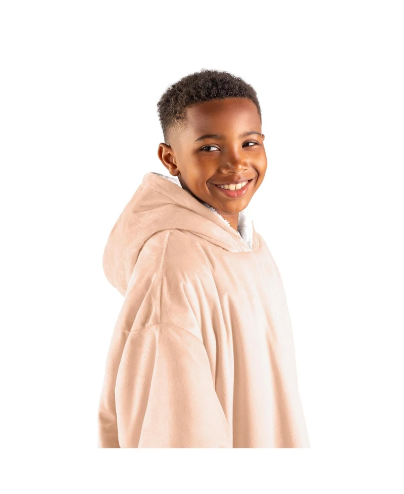The Bare Homey - Youth Wearable Blanket Sherpa Side Pockets