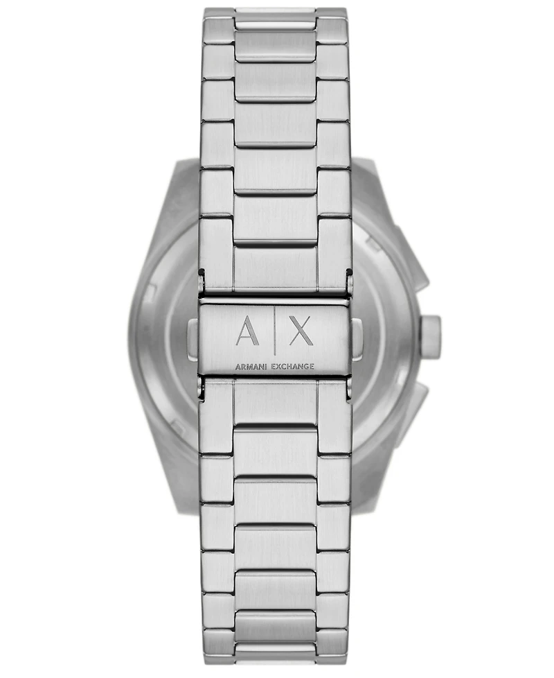 A|X Armani Exchange Men's Quartz Chronograph Silver Stainless-Steel Watch, 42mm