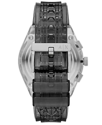 A|X Armani Exchange Men's Sync Quartz Chronograph Gray Polyurethane Watch, 44mm