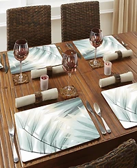 CounterArt Tropical Foliage Hardboard Cork Placemats, Set of 4