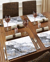 CounterArt Marble Note Hardboard Cork Placemats, Set of 4