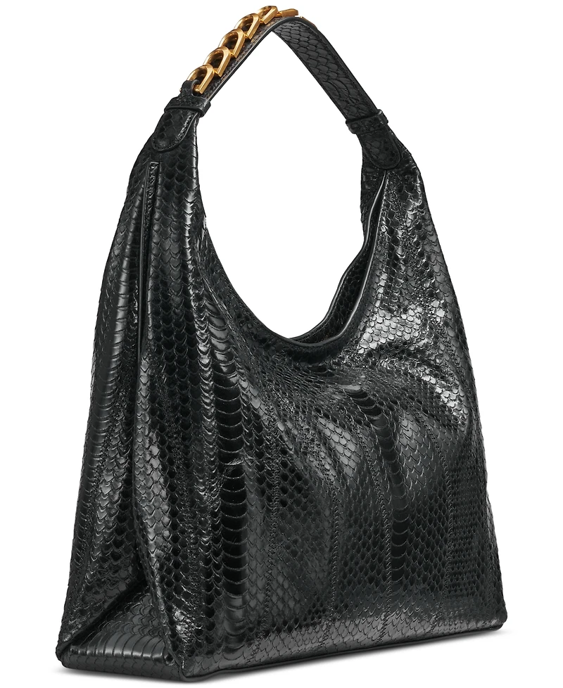 Donna Karan New York Bellmore Small Skipper Snake Shoulder with Bezel Strap