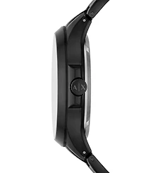 A|X Armani Exchange Men's Automatic Three-Hand Black Stainless-Steel Watch, 46mm
