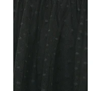 City Studios Juniors' Sweetheart-Neck Mesh Dot Dress