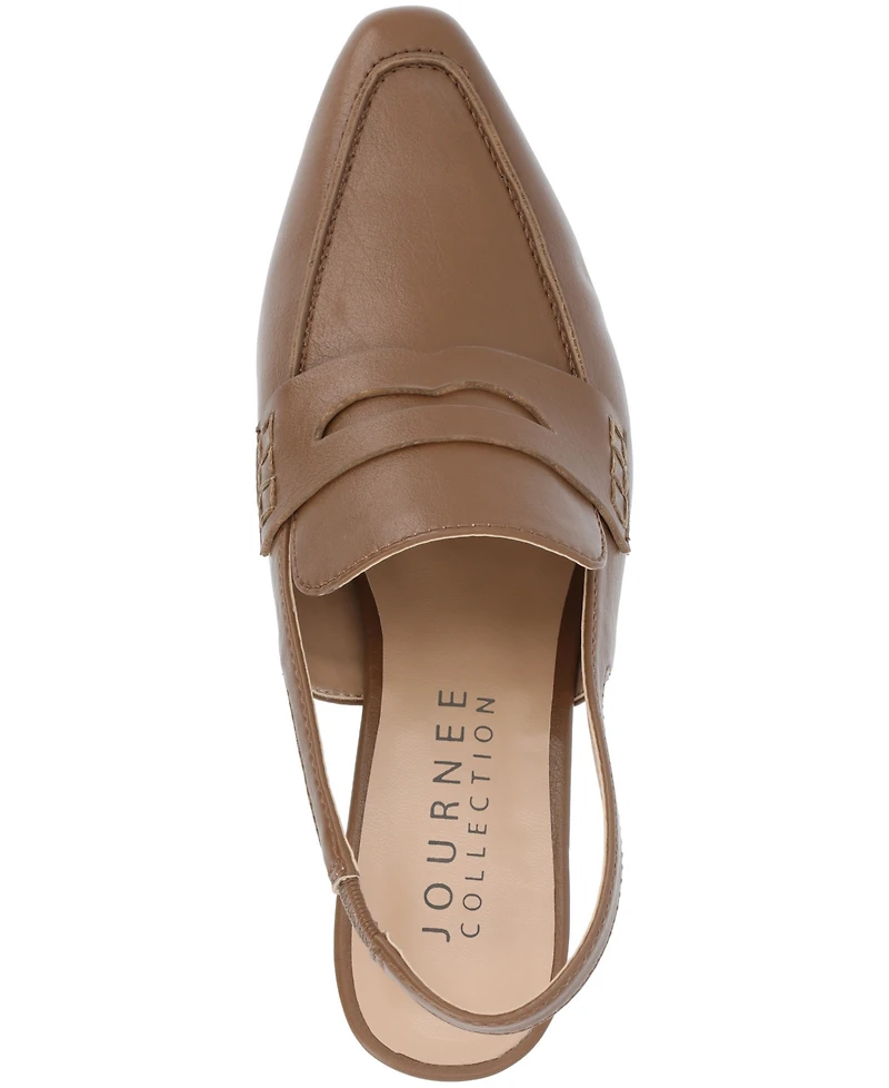 Journee Collection Women's Amory Tailored Kitten Heel Slingback Pumps