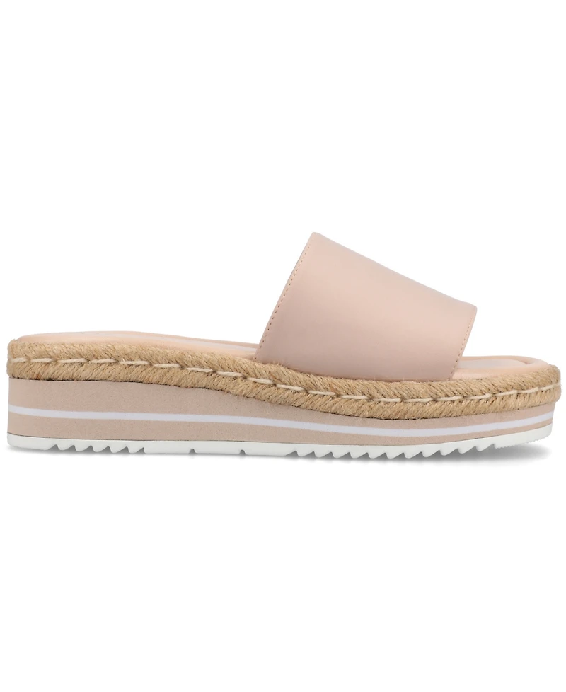 Journee Collection Women's Rosey Espadrille Platform Wedge Sandals
