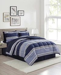 Sunham Aiden Striped 8-Pc. Comforter Sets, Exclusively at Macy's