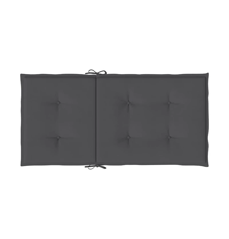 vidaXL Garden Lowback Chair Cushions 6 pcs Anthracite 39.4"x19.7"x1.2" Oxford Fabric
