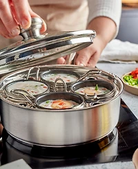 Demeyere 4-Cup Stainless Steel Egg Poacher Set