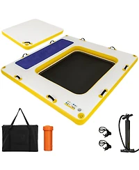 8 ft x 8 ft Inflatable Dock Platform with Mesh Swim Lounge