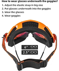 Batfox Dirt Bike Atv Goggles Motorcycle Gear Riding Motocross Dirtbike 4-Wheeler Mx Dh Accessories Glasses for Men Women Youth UV400 Protectio