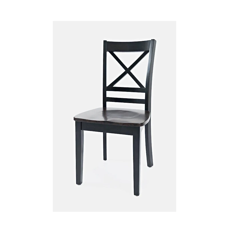 Asbury Park Solid Acacia Farmhouse X-Back Chair (Set of 2