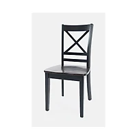 Asbury Park Solid Acacia Farmhouse X-Back Chair (Set of 2