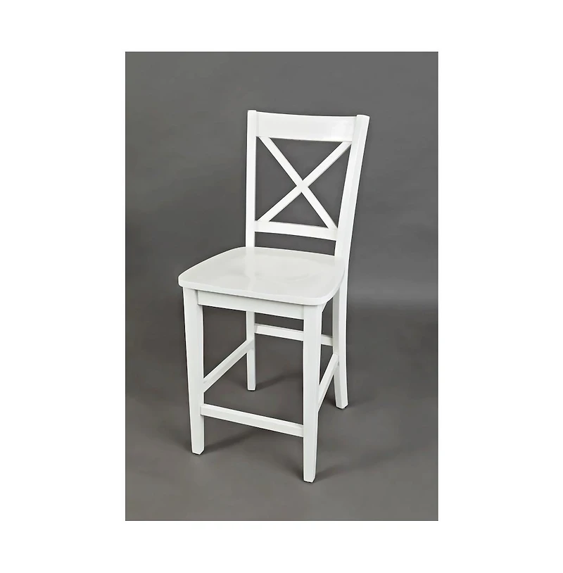 Jofran Simplicity Solid Wood Classic X-Back Counter Stool (Set of 2)