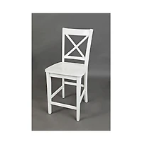 Jofran Simplicity Solid Wood Classic X-Back Counter Stool (Set of 2)