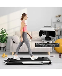 2.25HP 2 in 1 Folding Treadmill with App Speaker Remote Control