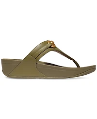 FitFlop Women's Lulu Chunky Snaffle Leather Toe-Post Sandals