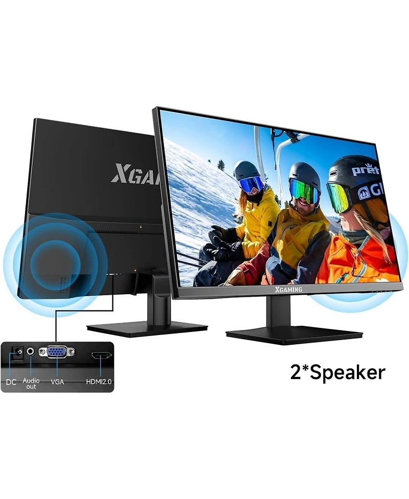 memzuoix 27 Inch Computer Monitor 100Hz Fhd,1920 x 1080P Gaming Monitor with Hdmi Vga Display Ports,3ms Response,Dual Speakers,FreeSync,100×100mm